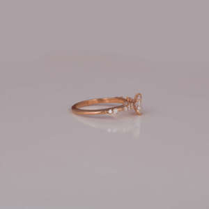 Lab Grown Diamond Engagement Ring 14KT Rose Gold Handmade Design Trendy Style for Women for Parties and Gifts - Product Image 5