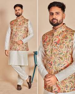 ชุดนอนโคติคอร์ทพร้อมสวมใส่ผ้าไหมนุ่มพร้อมชุดพิมพ์ลายบาราซี่ยี่หรูสําหรับผู้ชาย - Product Image 3