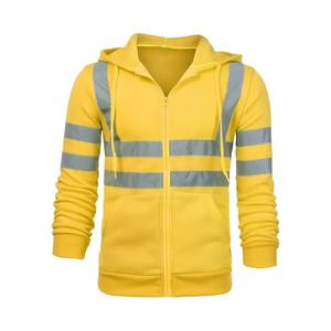 <b>Men</b> Reflective Safety <b>Hoodie</b> Zipper Sweatshirt High Visibility Construction Workers <b>Work</b> Clothes Sweatshirt Night Running <b>Hoodie</b> - Product Image 6