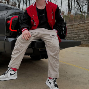 OEM Custom Embroidery Streetwear Fleece and <b>Leather</b> Colorful <b>Long</b> Sleeve Patch Chenille Letterman Varsity <b>Jacket</b> for Men - Product Image 2