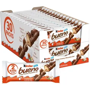 Toptan fiyat Ferrero Kinder Bueno 43g fındık krem dolu çikolata Bar satılık