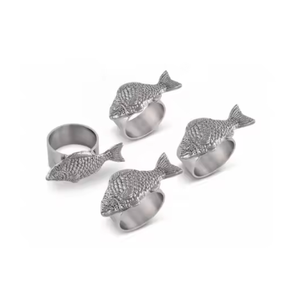 Set Of 4 Irregular Shape Napkin <b>Rings</b> With Premium Quality Customized Size Vintage Finished Tissue <b>Ring</b> Hot Arrival - Product Image 6
