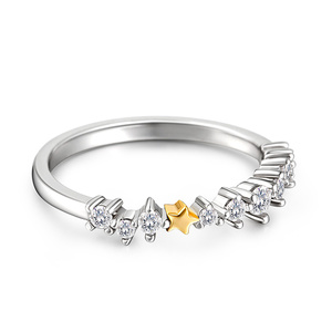 Bague pour femme Jeulia Always & Forever en argent sterling avec zircon, design étoile, pour anniversaire - Product Image 2