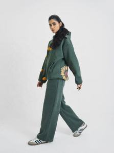 Conjunto Deportivo Informal de Algodón de Alta Calidad con Sudadera con Cremallera y Pantalones Deportivos para Entrenamiento y Running, Traje de Entrenamiento Resistente para Exteriores - Product Image 4