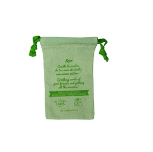 Sac à dos en coton biologique certifié GOTS, réutilisable, respectueux de l'environnement, avec cordon de serrage, impression de logo personnalisée, petite taille, plusieurs couleurs - Product Image 2