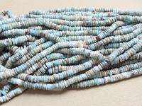 Perles en forme de roue de voiture en larimar bleu lisse et poli, 16 pouces, pierre faite à la main, fournitures pour grossistes, nouvelle arrivée