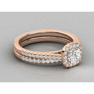 Bague pour femme en or 9 carats avec diamant solitaire cultivé en laboratoire, élégante et luxueuse - Product Image 1
