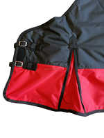 Couverture d'hiver pour cheval personnalisable en polyester 600D Rip-Stop, durable, imperméable et respirante, avec logo et 2 boucles de fixation sur la poitrine