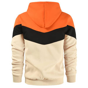 Sudaderas con capucha para hombre básico Jersey de algodón Diseño personalizado de dos colores Sudaderas con capucha multicolores divididas en colores Sudaderas con capucha de dos tonos para hombres - Product Image 3