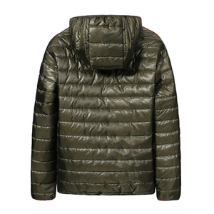 แจ็กเก็ตขนเป็ดสำหรับผู้ชาย, เสื้อกันลมกันหนาวแบบมีฮู้ดไซส์ใหญ่พิเศษ - Product Image 2