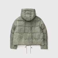 Veste d'hiver unisexe personnalisée en polyester vintage, chaude, respirante, avec cordon de serrage et fermeture éclair, imperméable, style streetwear, avec doudoune intérieure 70% haute performance