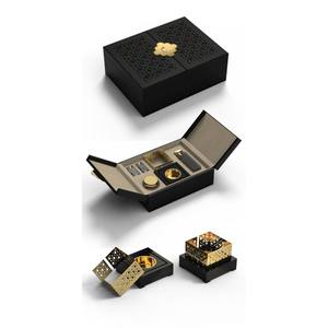 Luxury Mubkhar Set Black & Gold Magnetic Incense Burner with MetalTray Portable <b>Oud</b> <b>Bakhoor</b> Burner for Ramadan Gift & Meditation - Product Image 5