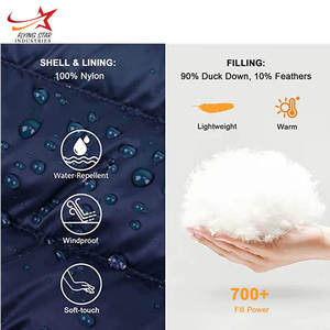 Men's High Quality Puffer <b>Jacket</b> New Fashion Winter Wear <b>Packable</b> <b>Lightweight</b> with Stand Collar Water-Resistant Front Logo - Product Image 6