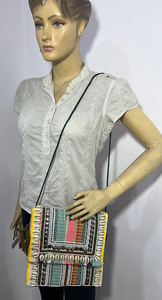 Wholesale Custom Large Capacity Bohemian Style Zipper <b>Messenger</b> Clutch <b>Bag</b> Vintage Embroidered Cotton Crossbody Purse <b>Women</b> - Product Image 5