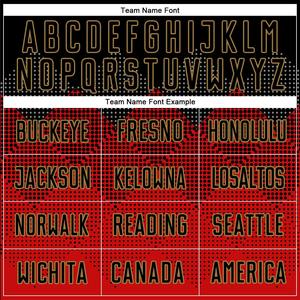 Por encargo de alta calidad rojo negro y oro viejo equipo de fútbol Kits de uniformes de fútbol sublimados - Product Image 5