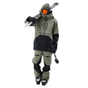 Combinaisons de ski imperméables et coupe-vent personnalisées pour femmes/hommes, veste de snowboard, pantalon à bretelles, ensembles de vêtements de neige coupe-vent - Product Image 1