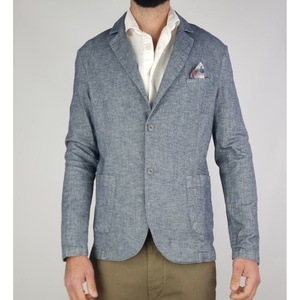 Blazer Lino Stretch Bleu Catégorie de produit - Product Image 1