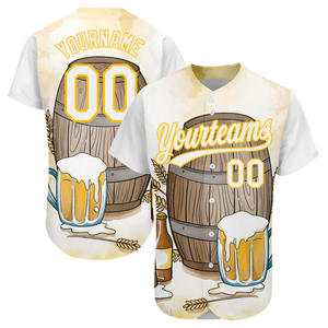 Camiseta de béisbol unisex del Día Nacional DE LA Cerveza Personalizable Tallas grandes Diseño transpirable Servicio OEM para adultos - Product Image 5