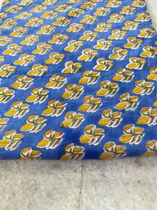 Gasa hecha a mano Floral impreso Nomex tela de algodón indio mano bloque estampado para niñas Vestidos de punto para correr con diseño Floral - Product Image 4