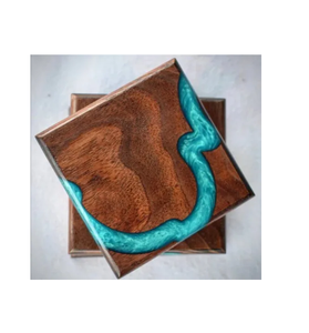Posavasos de resina epoxi de último diseño y forma redonda de madera y vajilla y decoración del hogar para venta personalizada - Product Image 6
