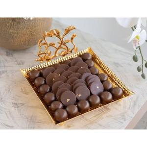 Plateau de serveur de chocolat au design moderne Plateau de bonbons en métal argenté de haute qualité pour les fêtes de mariage et tout autre événement - Product Image 3