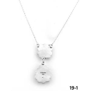 Collier en argent sterling plaqué or, inspiré du sud-ouest, avec turquoise et motif floral bohème, chaîne à maillons en alliage - Product Image 3