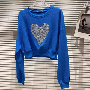 Women's Solid Color O-Neck Sweatshirt Fashionable and Comfy Pullover Long Sleeve <b>Tops</b> <b>Layering</b> with - Product Image 4
