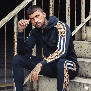 Chándal de gimnasio deportivo personalizado de poliéster 100% para hombre, conjunto de ejercicio de invierno de talla grande, nuevo diseño informal y elegante con características transpirables - Product Image 5