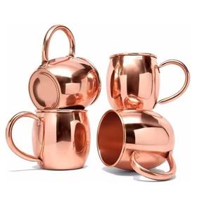 Tasses à mule de Moscou à mur unique logo personnalisé, articles de bar en métal en gros pour événements, cadeaux et marques tasses au design très exigeant - Product Image 5