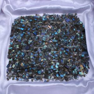 Labradorita-cuentas de cristal de hpht, joyería de piedra en forma de anillo, Gema en forma de huevo, labradorita - Product Image 6