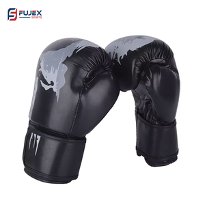 Gants de boxe de Muay Thai avec logo personnalisé de haute qualité Gants d'entraînement professionnels en cuir PU pour MMA pour les scènes en plein air - Product Image 3