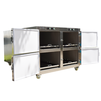 Réfrigérateur mortuaire 4 pièces en acier inoxydable pour les installations hospitalières Meubles de stockage de cadavres