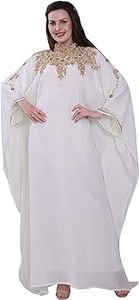 Kaftan marocain modeste de Dubaï, Abaya arabe maxi, robe de mariée longue à perles faites à la main, écologique, tenue de soirée, plage, élégante - Product Image 2