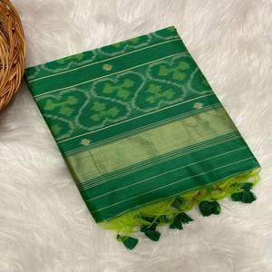 Sari Patola Especial VASTRA COTTAGE, Tela con Sensación de Seda Pura, Colores Tradicionales, Diseño Clásico, Nueva Llegada, Ropa Étnica India - Product Image 5