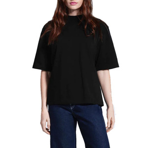 Camisetas de Mujer 100% Algodón, Cuello Redondo, Manga Corta, Corte Cuadrado, Estilo Holgado y Relajado - Product Image 1