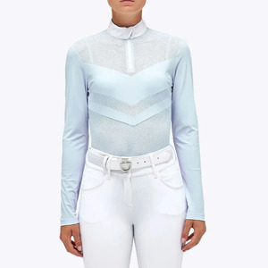 Camisa para montar a caballo Fabricante de ropa ecuestre Camisa de carreras Capa base Sublimación Impresión Tops para mujeres - Product Image 4