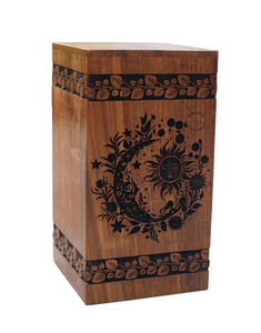 Venta caliente estilo americano hecho a mano de madera urnas de cremación moderno funerario urnas decorativas para hombre mujer a bajo precio - Product Image 1