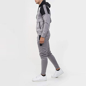 Survêtement personnalisé à prix avantageux, manches longues pour hommes, service OEM, prix de gros / Survêtement décontracté à la mode avec fermeture éclair - Product Image 3