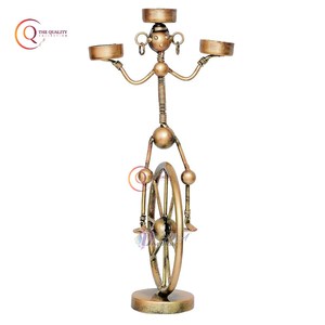 Artisan Touch Vintage Home Decor Métal Votive Tea Light Bougeoirs Unique Bougie Pot avec Abat-jour Antique Décoratif En Laiton - Product Image 3