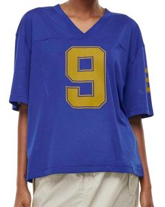 Vente en gros Col en V Maillot de football surdimensionné pour femmes Maillot imprimé respirant Maillot surdimensionné à la mode Confortable et élégant - Product Image 1