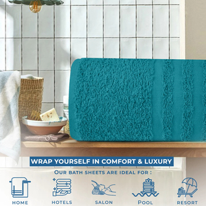 Classic Luxury Eco-Friendly Portable Bath Sheets for Extra Large Highly Absorbent Quick-Dry Compressed Cotton Woven Hotels Gym - Product Image 4