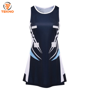 Ropa deportiva de Netball unisex de alta calidad, uniformes de Netball sublimados hechos a medida al por mayor, vestido estampado de Netball genial de poliéster - Product Image 1