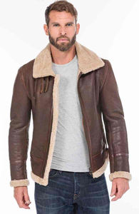 Veste en cuir pour homme de qualité supérieure, col montant, doublure en fourrure chaude, coupe confortable, style moderne, vêtements d'extérieur d'hiver - Product Image 2