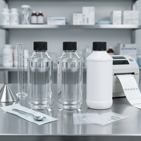 Bouteilles en plastique PET blanches de 250 ml et 500 ml pour médicaments liquides, contenants vides pour sirop contre la toux avec pompe pulvérisatrice et sérigraphie – Vente en gros