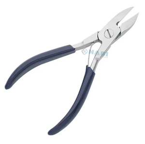 Coupe-ongles robuste en acier allemand avec poignée bleue personnalisée, coupe-ongles incurvés pour les ongles épais des bébés, pince à ongles - Product Image 1