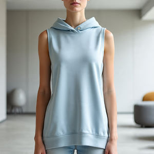 Camisetas Deportivas sin Mangas para Mujer, de Alta Calidad, con Estampado Frontal, Capucha, Poliéster Transpirable, Ecológicas, para Gimnasio, Fitness y Running - Product Image 6