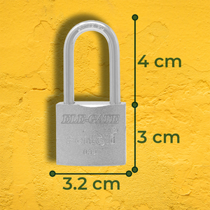 Lucchetto in Ferro da 32mm con Gancio Lungo, Realizzato in Acciaio Inossidabile e Cilindro in Ottone - Product Image 3