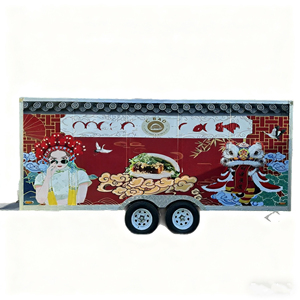 Remorque alimentaire mobile à 4 roues entièrement équipée en acier inoxydable résistant à la rouille, restauration rapide, café, crème glacée, boulangerie - Product Image 1