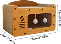 Planche à gratter pour chat en carton et bois |   Tour d'escalade pour chat d'intérieur de luxe à 4 niveaux |   Tapis de jeu durable et écologique pour chat
