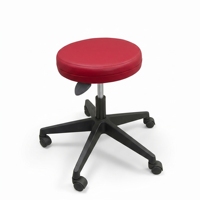 Tabouret roulant moderne sans dossier, ergonomique, revêtement en cuir PU, roulettes, hauteur réglable, structure en acier, pour la maison, le bureau, l'hôtel